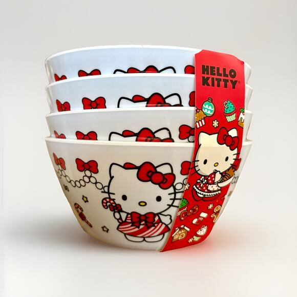 HELLO KITTY XMAS DECOR Snowman Mug Gingerbread Hand Towels Candy Cane Bowls Soap - Picture 8 of 16